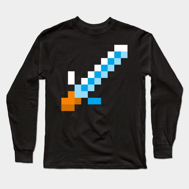 RPG Pixel Sword, 8 bit Long Sleeve T-Shirt by ExtraMedium